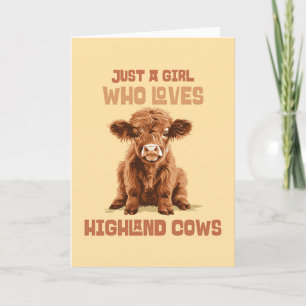 Tarjeta Solo un chica que ama las vacas de Highland