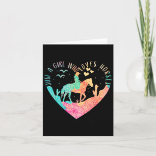 Tarjeta Sólo un Chica que ama los caballos