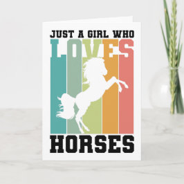 Tarjeta Sólo un chica que ama los caballos | Chica de caba