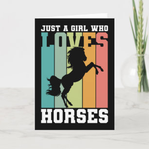 Tarjeta Sólo un chica que ama los caballos Chica de caba