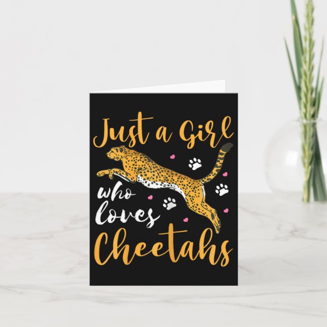 Tarjeta Solo un Chica que ama los Cheetahs (Anverso)