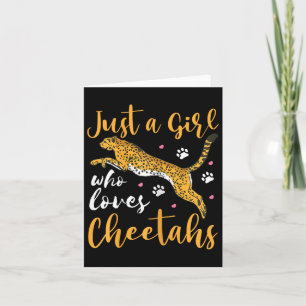 Tarjeta Solo un Chica que ama los Cheetahs