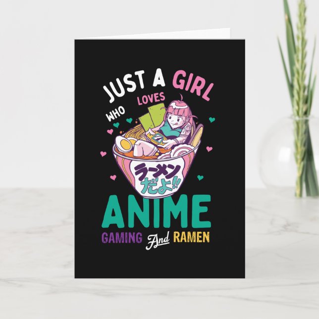 Tarjeta Solo un chica que ama los juegos de anime y el ram (Anverso)
