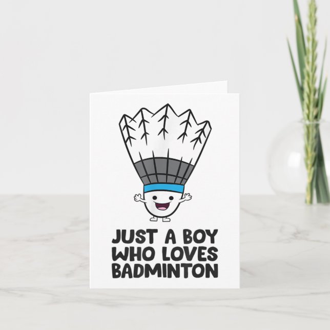 Tarjeta Solo un chico que ama a Badminton (Anverso)