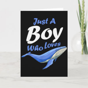 Tarjeta Solo un chico que ama a las ballenas jorobadas com
