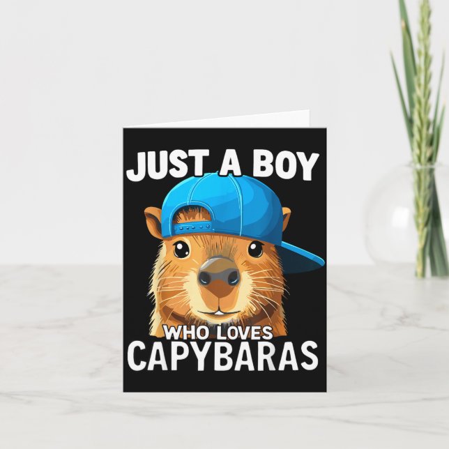 Tarjeta Solo un chico que ama a los capybaras (Anverso)