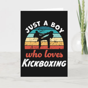 Tarjeta Solo un chico que ama a los niños de kickboxing Ki