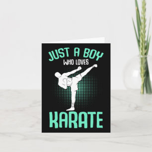 Tarjeta Solo un chico que ama a los niños karate