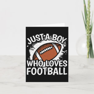 Tarjeta Solo un chico que ama el fútbol americano