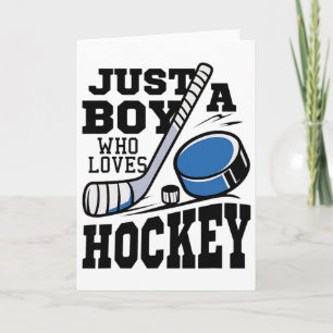 Tarjeta Solo un chico que ama el hockey Amante del hockey