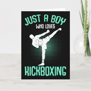 Tarjeta Solo un chico que ama el kickboxing Kickboxer Kids