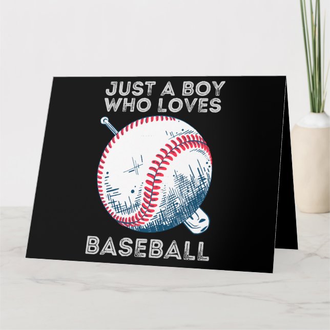 Tarjeta Solo un chico que ama la pelota de béisbol de los  (Anverso)