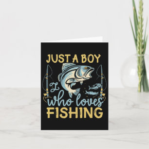 Tarjeta Solo un chico que ama la pesca de la delicia del p