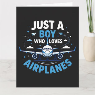 Tarjeta Solo un chico que ama los aviones