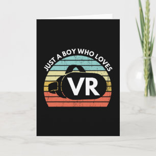 Tarjeta Solo un chico que ama Vr divertida realidad virtua