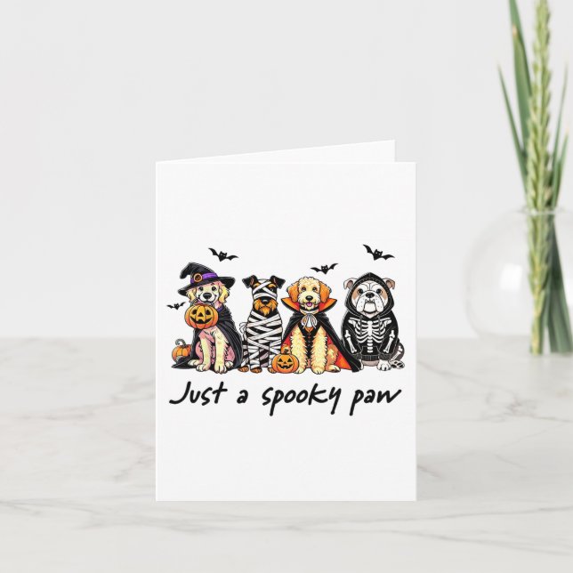 Tarjeta Solo un fantasmagórico fantasma de perro retro de  (Anverso)