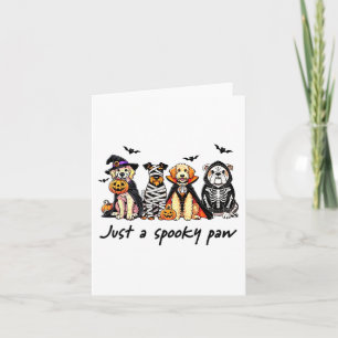 Tarjeta Solo un fantasmagórico fantasma de perro retro de 