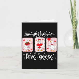 Tarjeta Sólo un ganso de amor divertido San Valentín adora
