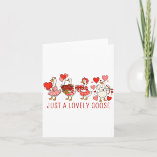 Tarjeta Solo un ganso encantador Día de San Valentín Coraz