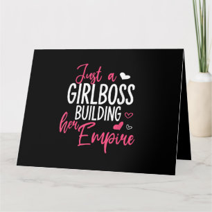 Tarjeta Sólo un jefe chica construyendo su imperio mujeres
