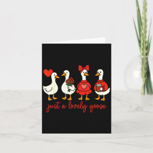 Tarjeta Solo un lindo ganso San Valentín pato graciosos ga