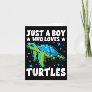 Tarjeta Solo Un Niño Que Ama A Las Tortugas Que Hace Que L