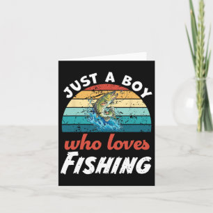 Tarjeta Solo Un Niño Que Ama A Los Niños Pescadores