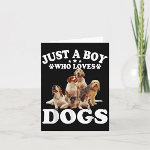 Tarjeta Solo Un Niño Que Ama La Camisa De Los Perros Para