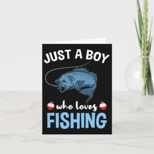Tarjeta Solo Un Niño Que Ama La Pesca