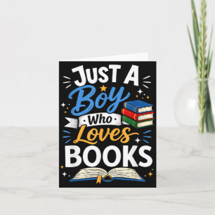 Tarjeta Solo un niño que ama los libros club de lectura de