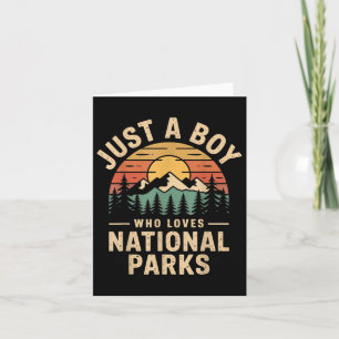 Tarjeta Solo un niño que ama los parques nacionales natura