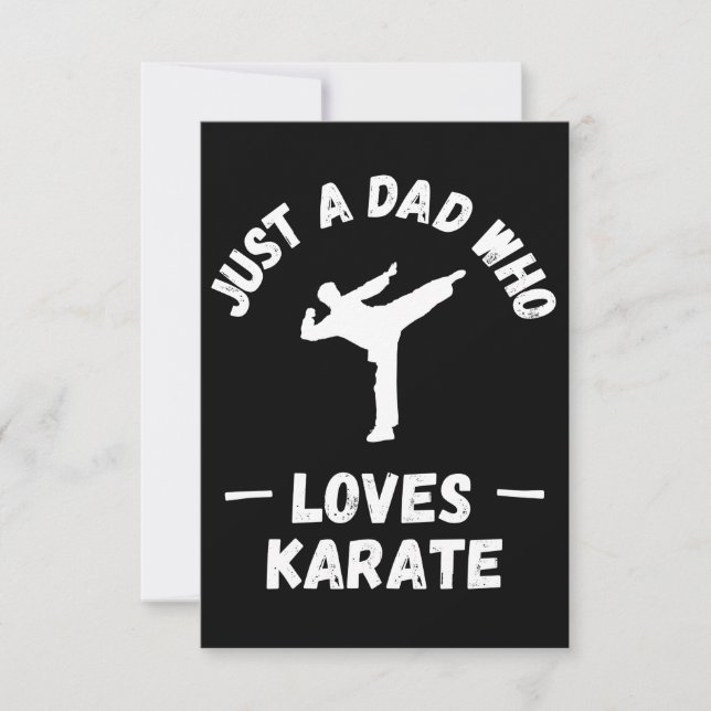 Tarjeta Solo un papá que ama el karate (Anverso)