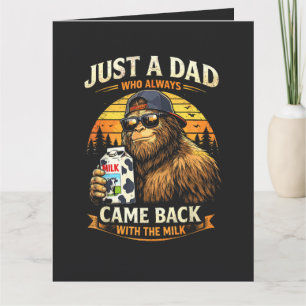 Tarjeta Solo un papá que siempre volvía con la leche