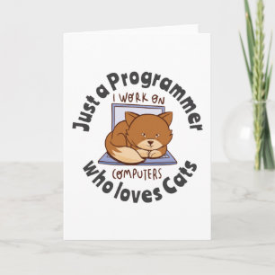 Tarjeta Sólo un programador que ama a los gatos