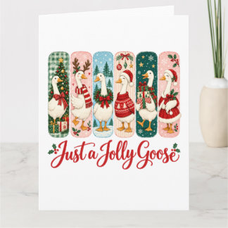 Tarjeta Solo una alegre Navidad de ganso