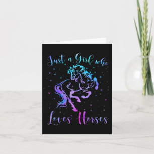 Tarjeta Sólo una Chica que ama a los caballos jinete ecues