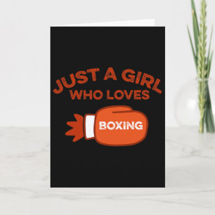 Tarjeta Solo una chica que ama al fan del boxeo Kickboxing