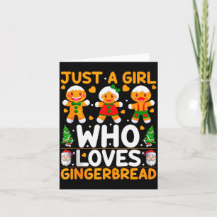 Tarjeta Solo Una Chica Que Ama Al Hombre De Pan De Jengibr