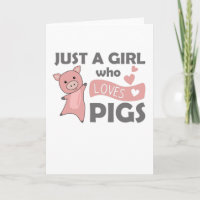 Sólo una chica que ama cerdos corazones rosados ce