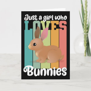 Tarjeta Solo una chica que ama conejos Pascua de Resurrecc