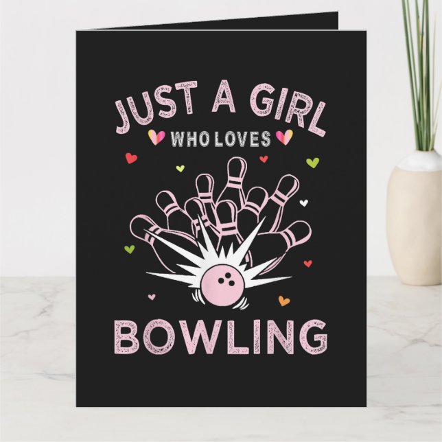 Tarjeta Solo Una Chica Que Ama El Boliche (Anverso)
