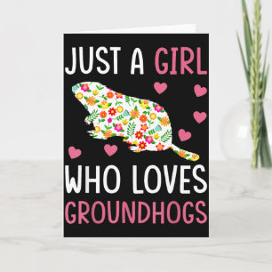 Tarjeta Solo una chica que ama el Día de la Marmota
