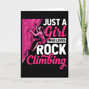 Tarjeta Solo Una Chica Que Ama El Escalada En Roca Diverti