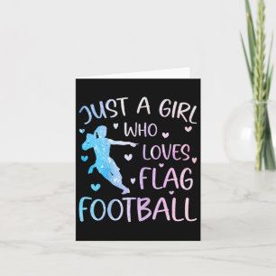 Tarjeta Solo una chica que ama el fútbol bandera divertido
