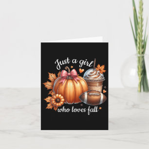 Tarjeta Solo una chica que ama el fútbol de calabaza de ot