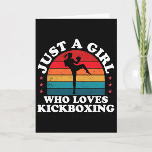 Tarjeta Solo una chica que ama el kickboxing Chicas kickbo