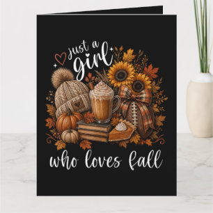 Tarjeta Sólo una chica que ama el otoño