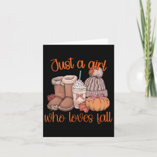 Tarjeta Solo una chica que ama el otoño Pumpkin Spice Coqu
