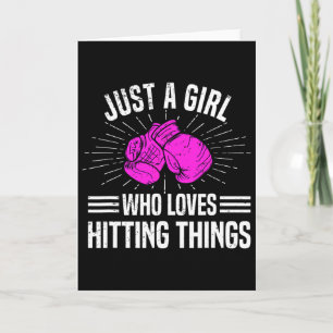 Tarjeta Solo una chica que ama golpear cosas Boxeo femenin