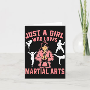 Tarjeta Solo una chica que ama las artes marciales Karate 
